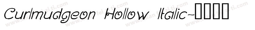 Curlmudgeon Hollow Italic字体转换